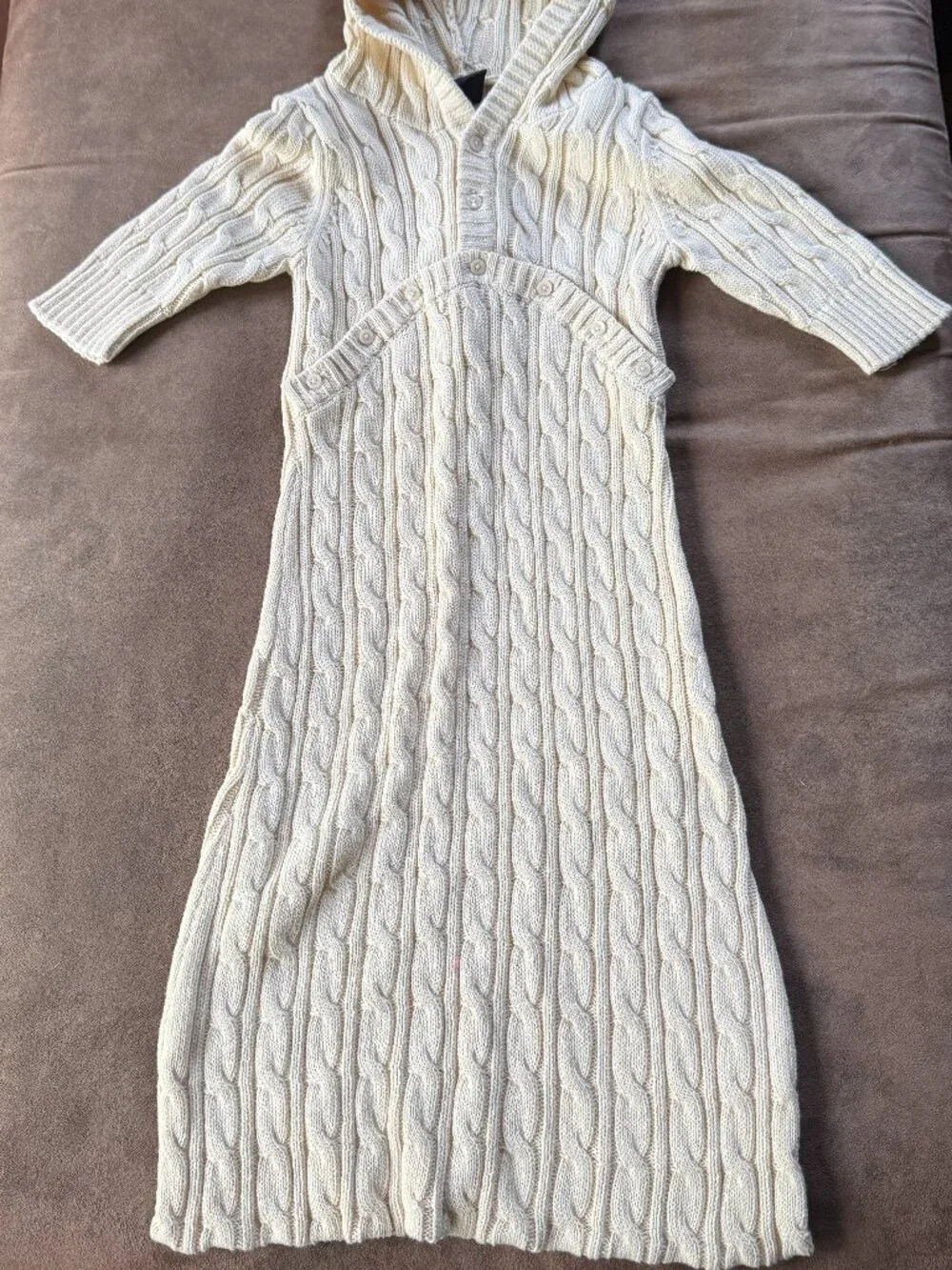 Baby Gap 3-6 month Sweater Sack long-sleeves button at top of sack